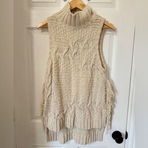 Free People sleeveless turtleneck sweater tank/vest size S